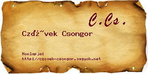 Czövek Csongor névjegykártya