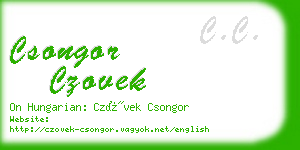 csongor czovek business card